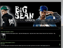 Tablet Screenshot of bigseanlyrics.blogspot.com