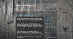 Desktop Screenshot of abandonedatlanta.blogspot.com