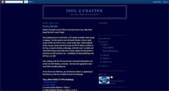 Desktop Screenshot of idolzchatter.blogspot.com