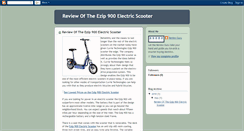 Desktop Screenshot of ezip-900-electric-scooter.blogspot.com