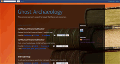 Desktop Screenshot of ghostarchaeology.blogspot.com