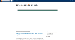 Desktop Screenshot of canon-eos-60d-on-sale.blogspot.com