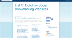 Desktop Screenshot of list-of-social-bookmarking-websites.blogspot.com