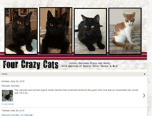 Tablet Screenshot of fourcrazycats.blogspot.com