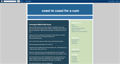 Desktop Screenshot of coasttocoastforacure.blogspot.com