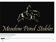 Tablet Screenshot of meadowpondstables.blogspot.com