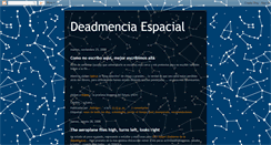 Desktop Screenshot of demencia-espacial.blogspot.com