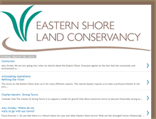 Tablet Screenshot of easternshorelandconservancy.blogspot.com
