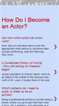 Mobile Screenshot of howdoibecomeanactor.blogspot.com