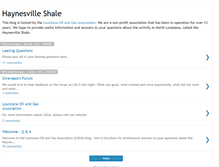 Tablet Screenshot of haynesvilleshaleinfo.blogspot.com