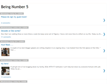 Tablet Screenshot of beingnumber5.blogspot.com