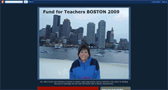 Desktop Screenshot of fundforteachers2009boston.blogspot.com