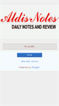 Mobile Screenshot of aldisnotes.blogspot.com