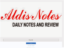 Tablet Screenshot of aldisnotes.blogspot.com