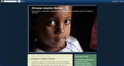 Desktop Screenshot of ethiopianadoptionstories.blogspot.com