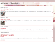 Tablet Screenshot of aparsecofpossiblity.blogspot.com