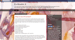 Desktop Screenshot of exmuslimx.blogspot.com