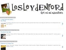 Tablet Screenshot of lesleydenfordadventure.blogspot.com
