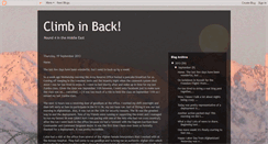 Desktop Screenshot of climbinback.blogspot.com