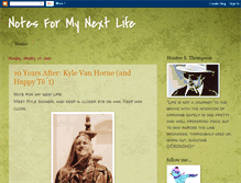 Tablet Screenshot of notesformynextlife.blogspot.com