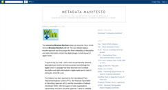 Desktop Screenshot of metadatamanifesto.blogspot.com