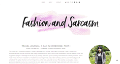 Desktop Screenshot of fashionandsarcasm.blogspot.com