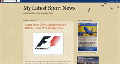 Desktop Screenshot of mylatestsportnews.blogspot.com