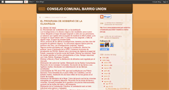 Desktop Screenshot of consejocomunalbarriounion.blogspot.com