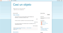 Desktop Screenshot of casiunobjeto.blogspot.com