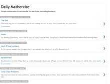 Tablet Screenshot of dailymathercise.blogspot.com