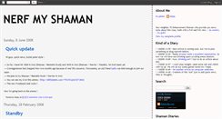 Desktop Screenshot of nerfmyshaman.blogspot.com