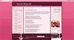 Desktop Screenshot of diaryofa29yearold.blogspot.com
