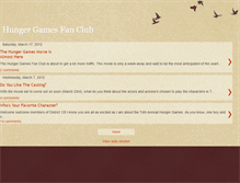 Tablet Screenshot of hungergamesfanclubs.blogspot.com