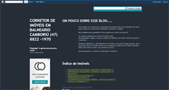 Desktop Screenshot of corretorcamboriu.blogspot.com