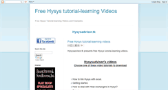 Desktop Screenshot of hysysadvisor.blogspot.com