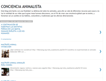 Tablet Screenshot of concienciaanimalista.blogspot.com