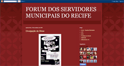 Desktop Screenshot of forumservidoresdorecife.blogspot.com