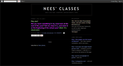 Desktop Screenshot of neesclasses.blogspot.com