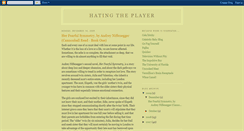 Desktop Screenshot of hatingtheplayer.blogspot.com