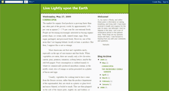 Desktop Screenshot of livelightlyupontheearth.blogspot.com