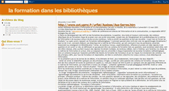 Desktop Screenshot of laformationdanslesbibliothques.blogspot.com