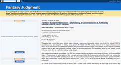 Desktop Screenshot of fantasyjudgment.blogspot.com