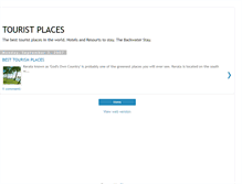 Tablet Screenshot of besttouristplaces.blogspot.com