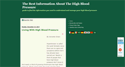 Desktop Screenshot of highbloodpressureinforamation.blogspot.com