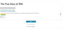 Tablet Screenshot of iipmtruestory.blogspot.com