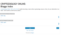 Tablet Screenshot of cryptozoology-bloggodex.blogspot.com