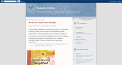 Desktop Screenshot of pedanticpolitics.blogspot.com