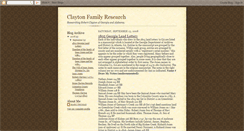 Desktop Screenshot of claytonfamilyresearch.blogspot.com