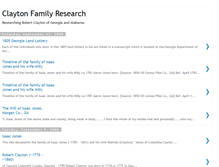 Tablet Screenshot of claytonfamilyresearch.blogspot.com