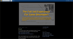 Desktop Screenshot of fullsail-gamedev.blogspot.com